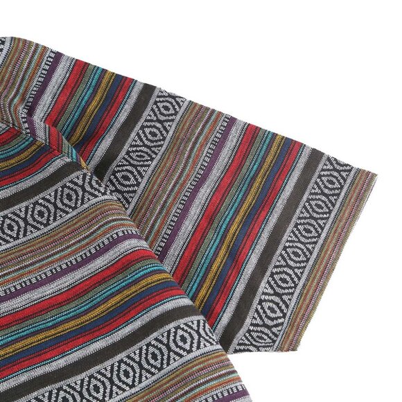 Men's T-Shirt with Vibrant Colorful Striped and Casual Hood Design - Picture 3 of 7